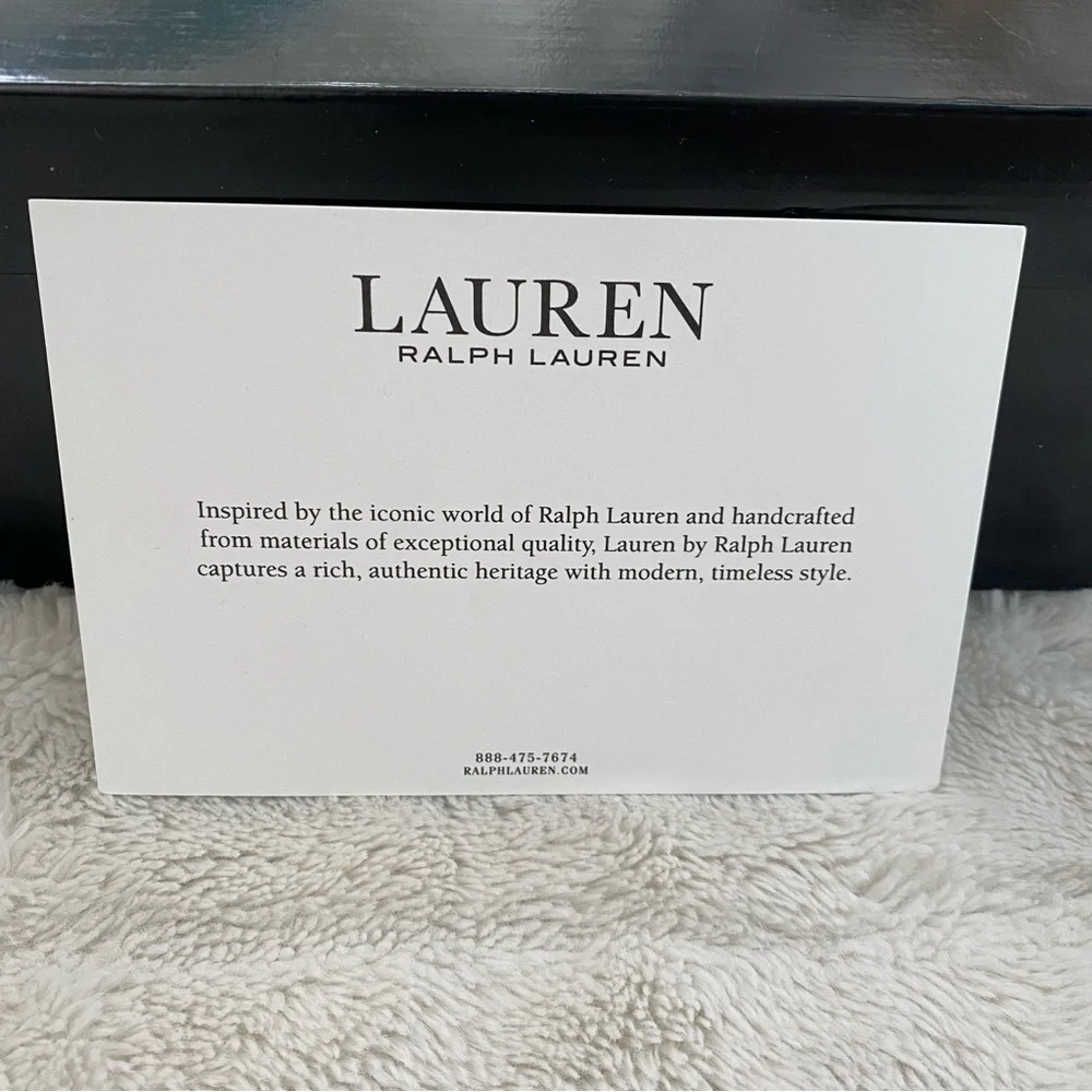 Lauren Ralph Lauren Hale II Black Leather Croc Espadrille Wedges Size 9.5